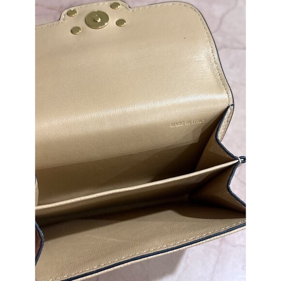 Valentino Garavani V Logo Card Case in Cappuccino Womens Leather Wallet - Picture 11 of 12